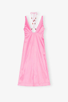 Double Satin Halter Neck Dress | Wild Orchid