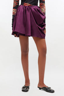 Draped Skirt | Mauve Wine