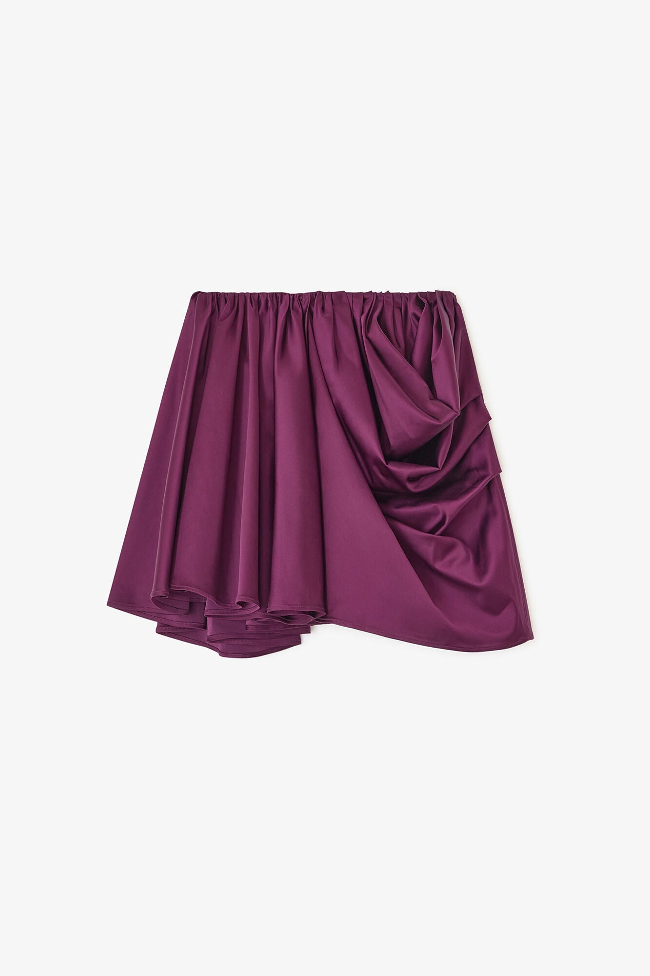 Draped Skirt | Mauve Wine