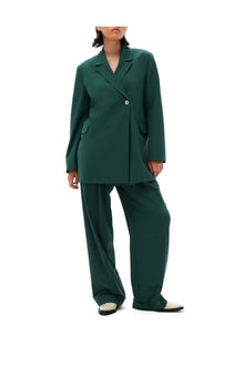 Drapey Melange Blazer | Trekking Green
