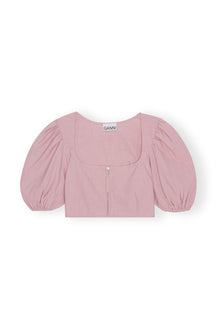 Drapey Melange Zipper Blouse | Pink Tulle