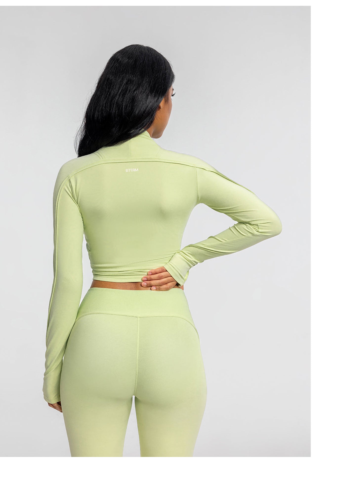 Drawstring Crop Top | Cool Matcha