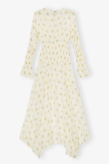 Dress in Printed Viscose | Antique White