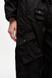 Duchesse Nylon Cargo Trousers | Black