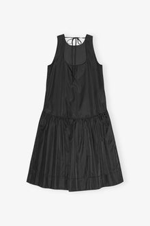 Duchesse Nylon Midi Dress | Black