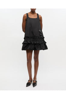 Duchesse Nylon Mini Dress | Black