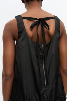 Duchesse Nylon Mini Dress | Black
