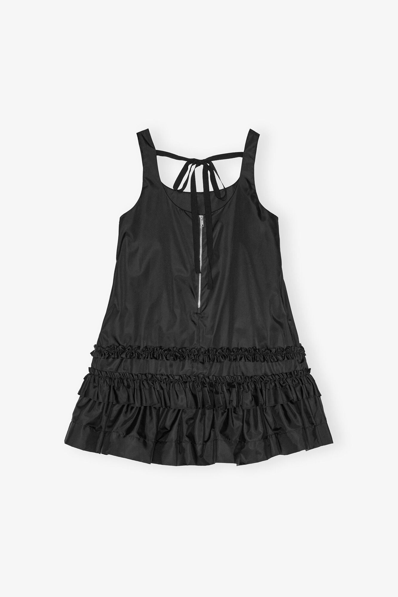 Duchesse Nylon Mini Dress | Black