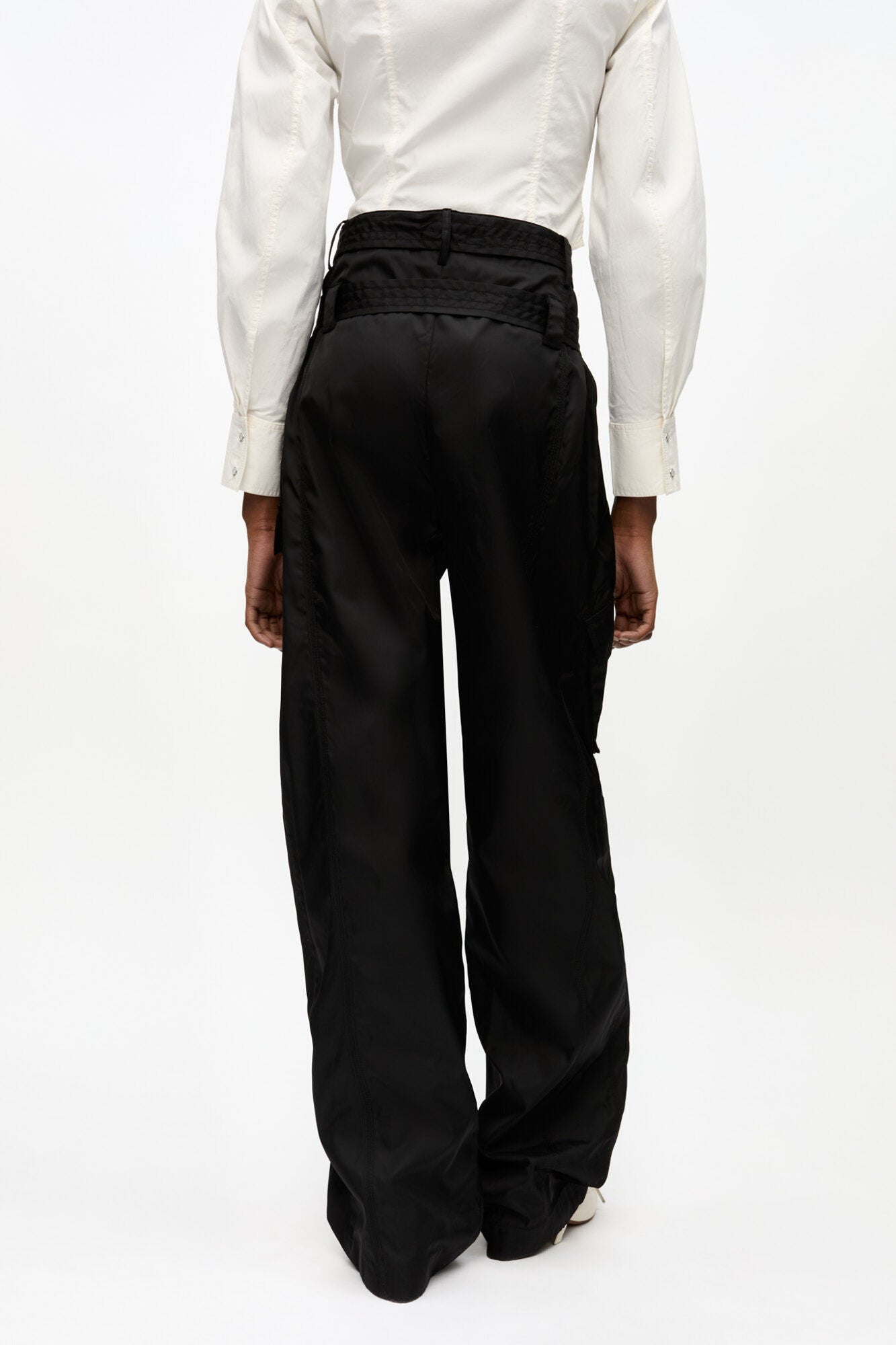 Duchesse Nylon Pocket Trousers | Black