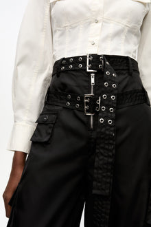 Duchesse Nylon Pocket Trousers | Black