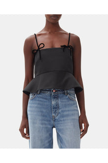 Duchesse Satin Top | Black