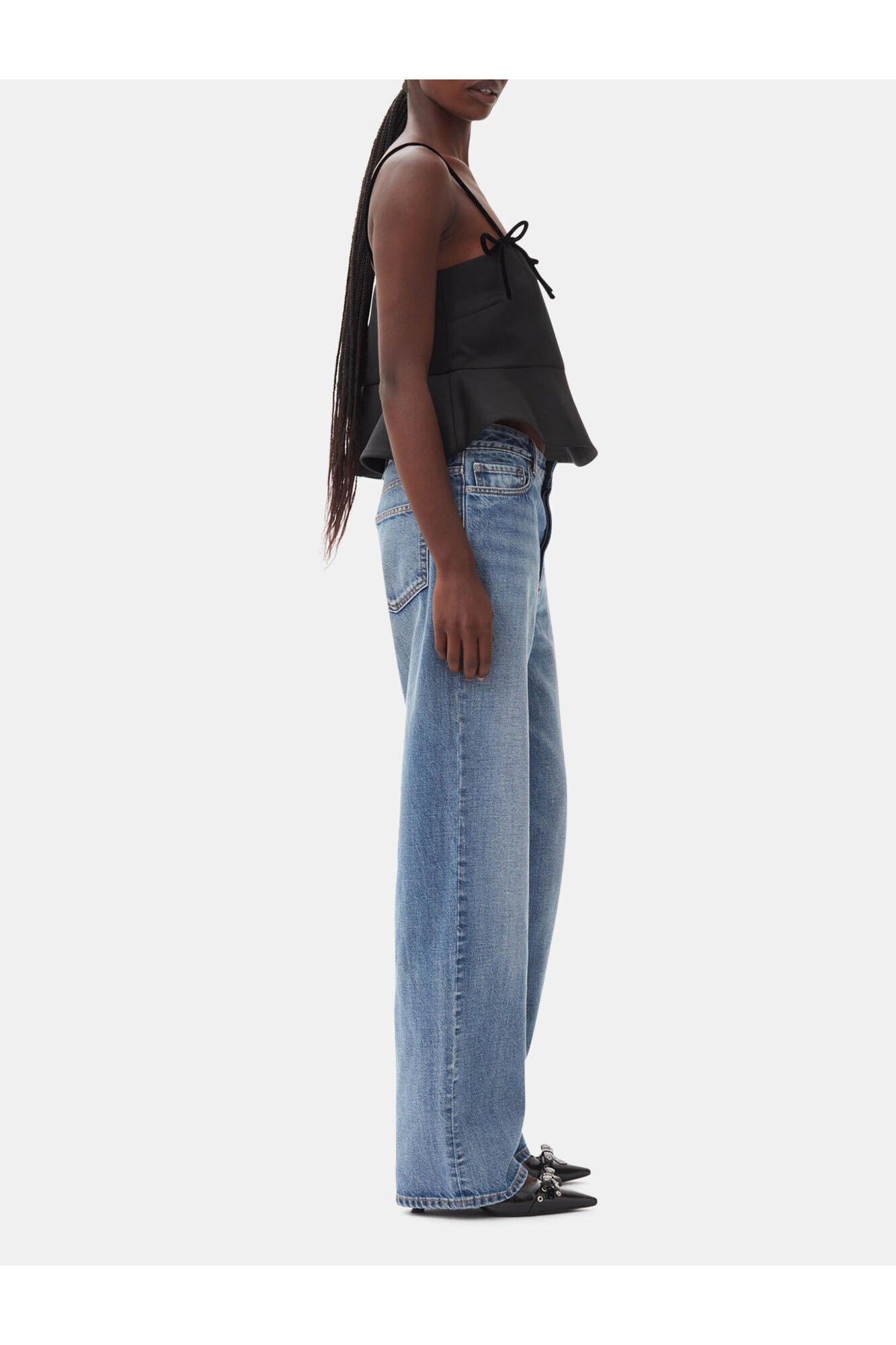 Duchesse Satin Top | Black