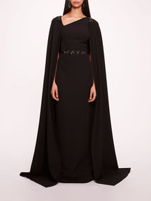Asymmetrical Crepe Kaftan | Marchesa
