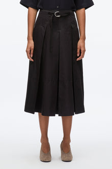 Pleated Utility Skirt | Black