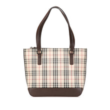Burberry | Pre-Owned House Check Canvas Tote | Brown/Beige