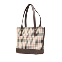 Burberry | Pre-Owned House Check Canvas Tote | Brown/Beige