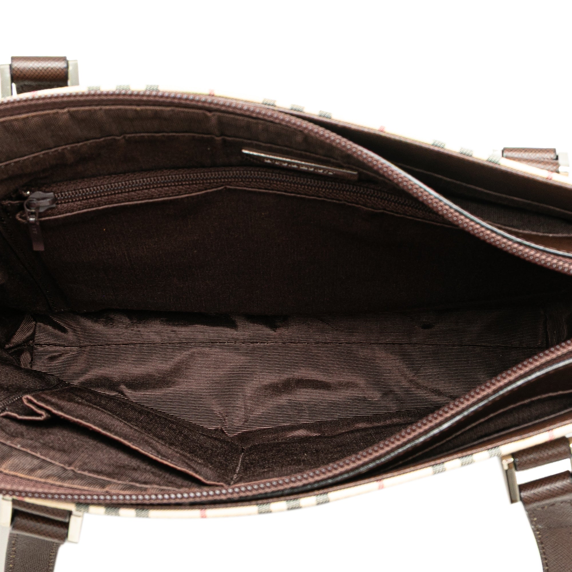 Burberry | Pre-Owned House Check Canvas Tote | Brown/Beige