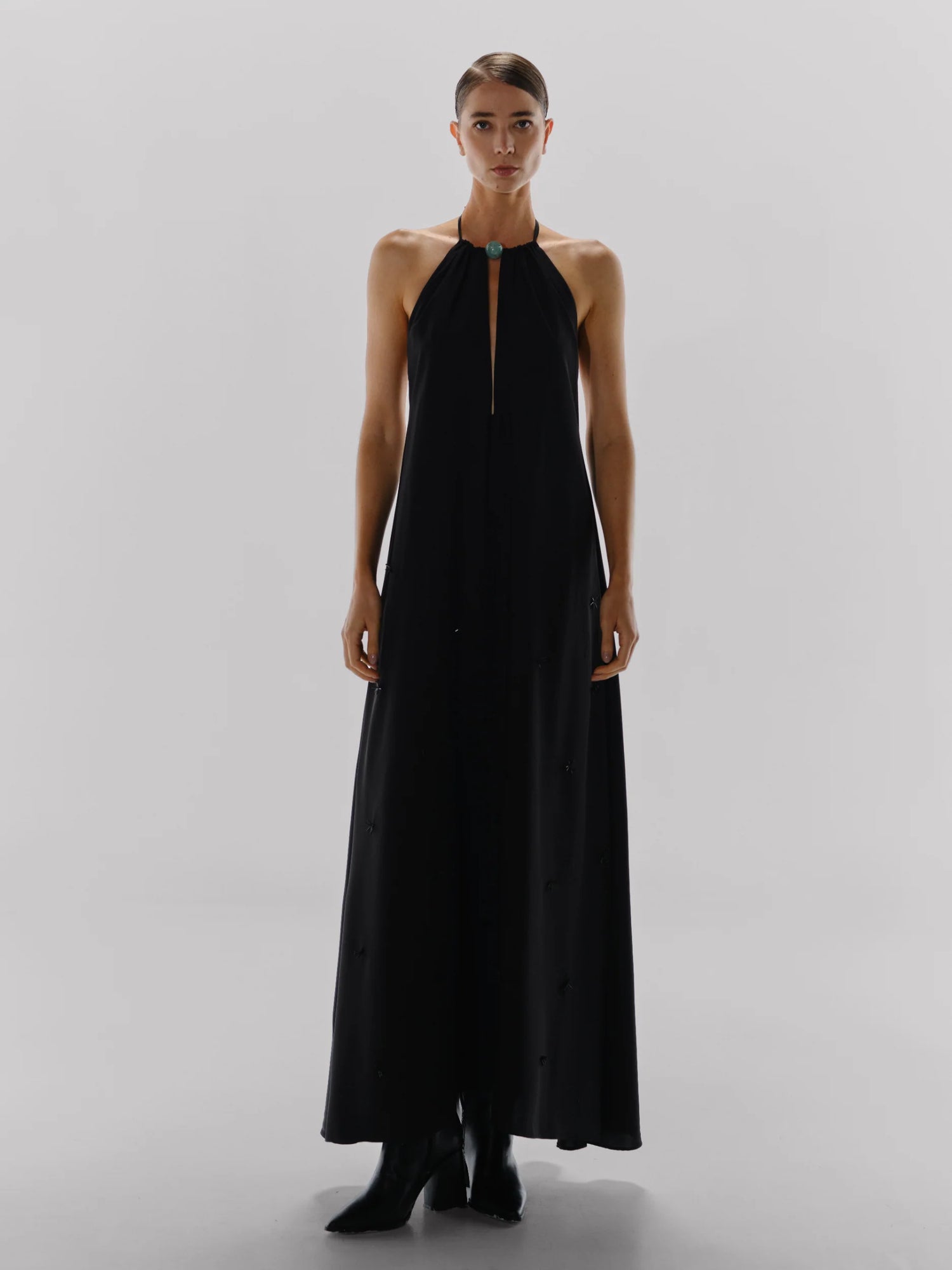 Rondine Maxi Dress | Black