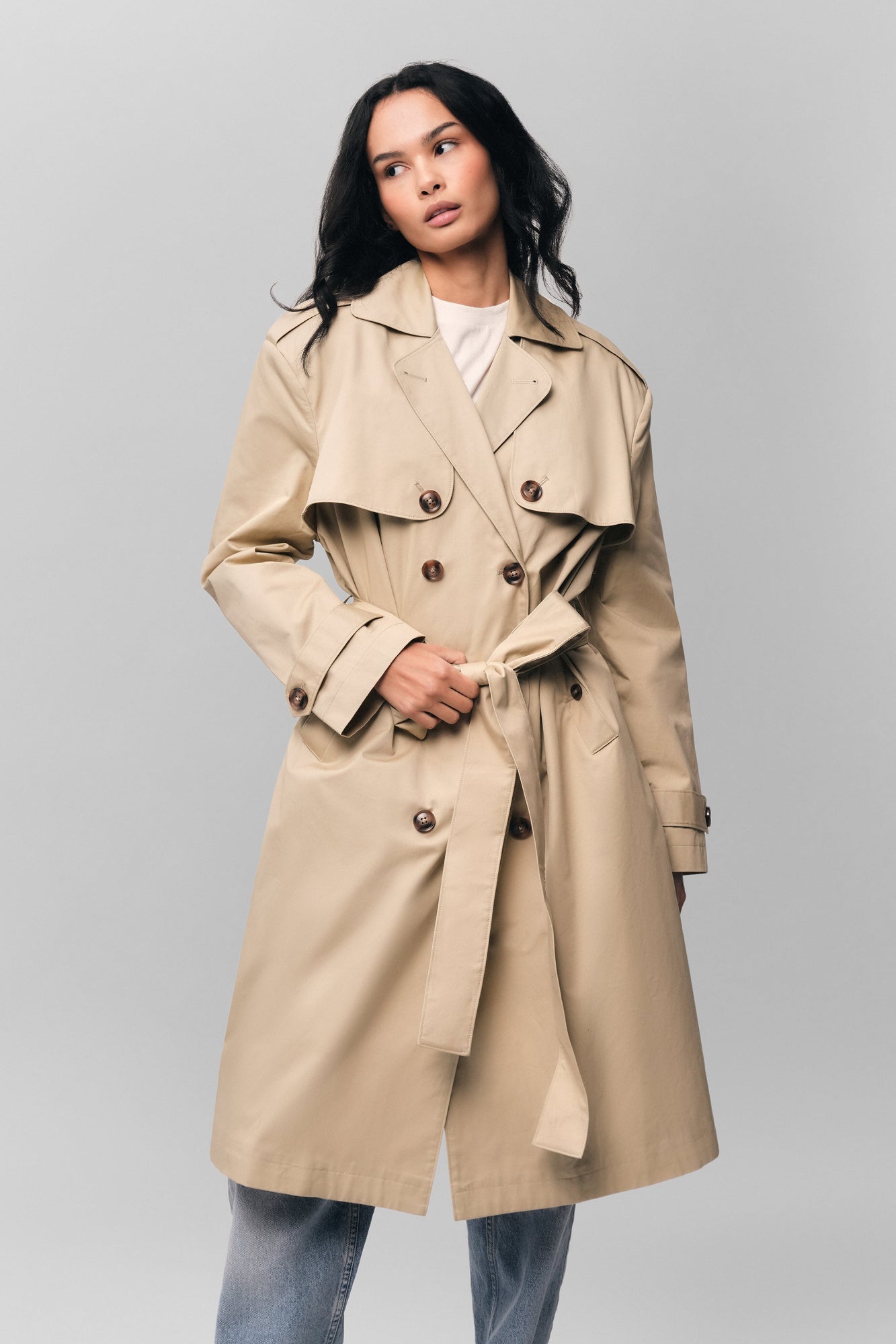 Womens | Classic Trench Coat | Khaki