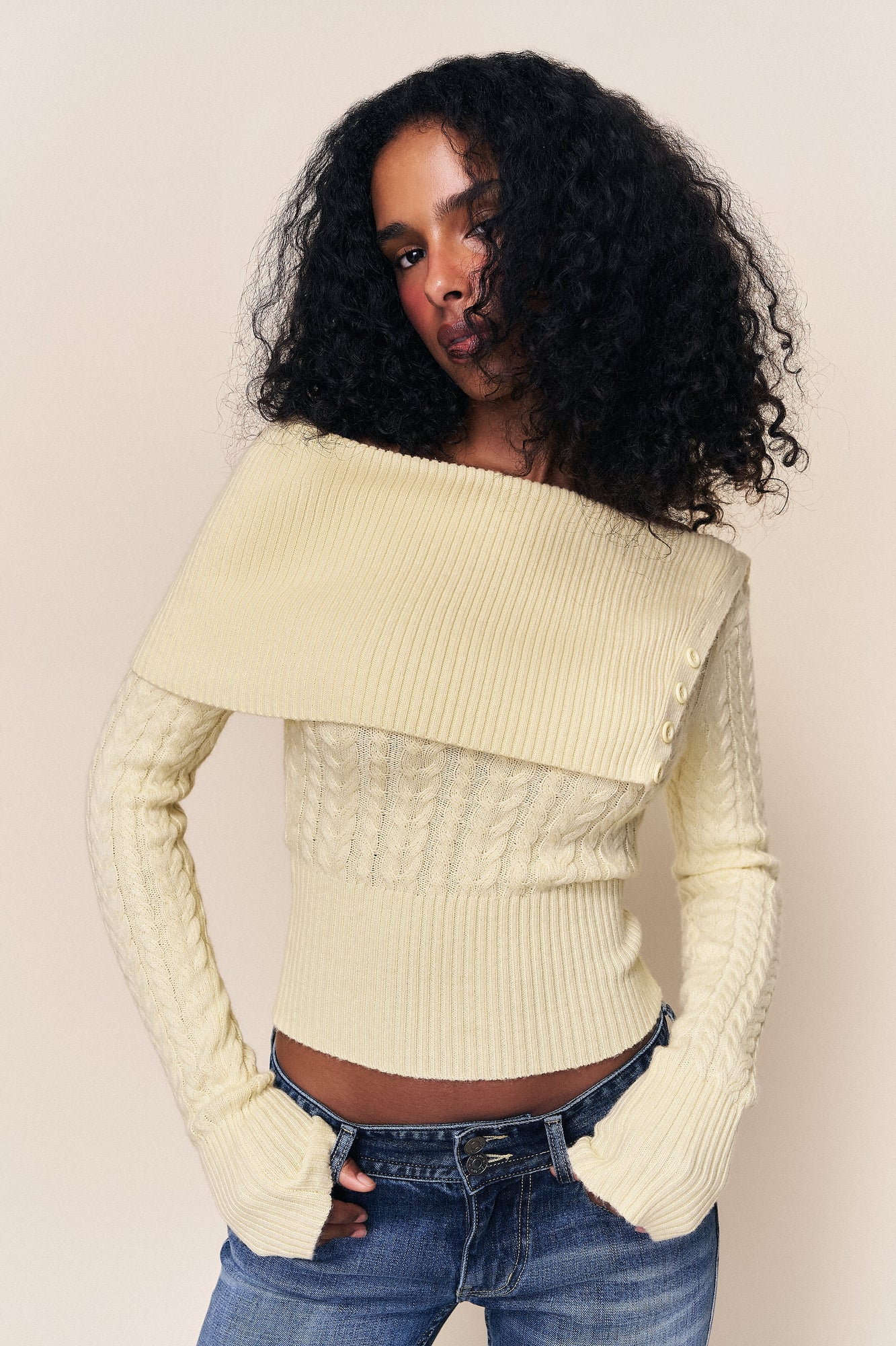 Womens | Luretta Sweater | Buttercream