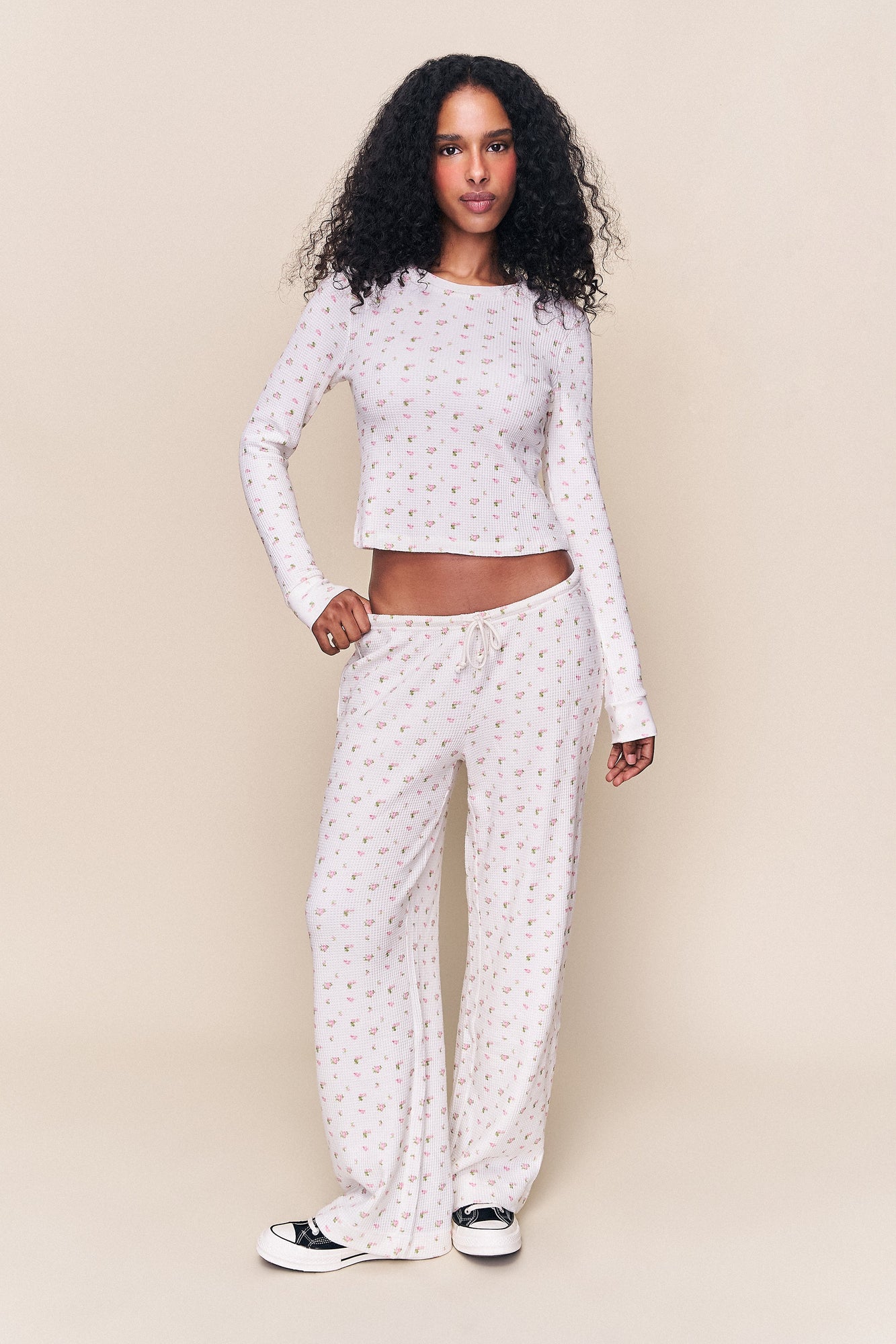 Womens | Lumi Relaxed Pant | Pink Ditsy Rose
