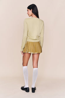 Womens | June Relaxed Wool Cardigan | Vintage Lime