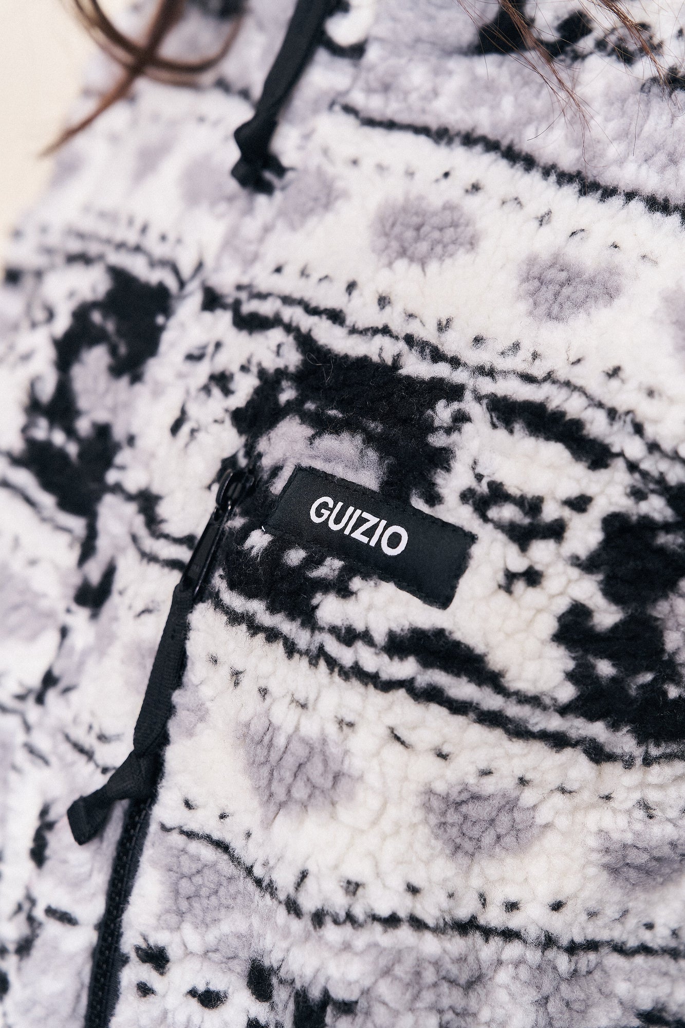 Womens | Guizio Sherpa Zip Up Jacket | Fair Isle