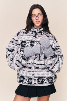 Womens | Guizio Sherpa Zip Up Jacket | Fair Isle