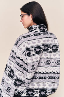 Womens | Guizio Sherpa Zip Up Jacket | Fair Isle