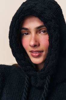 Womens | Cable Knit Hat | Black