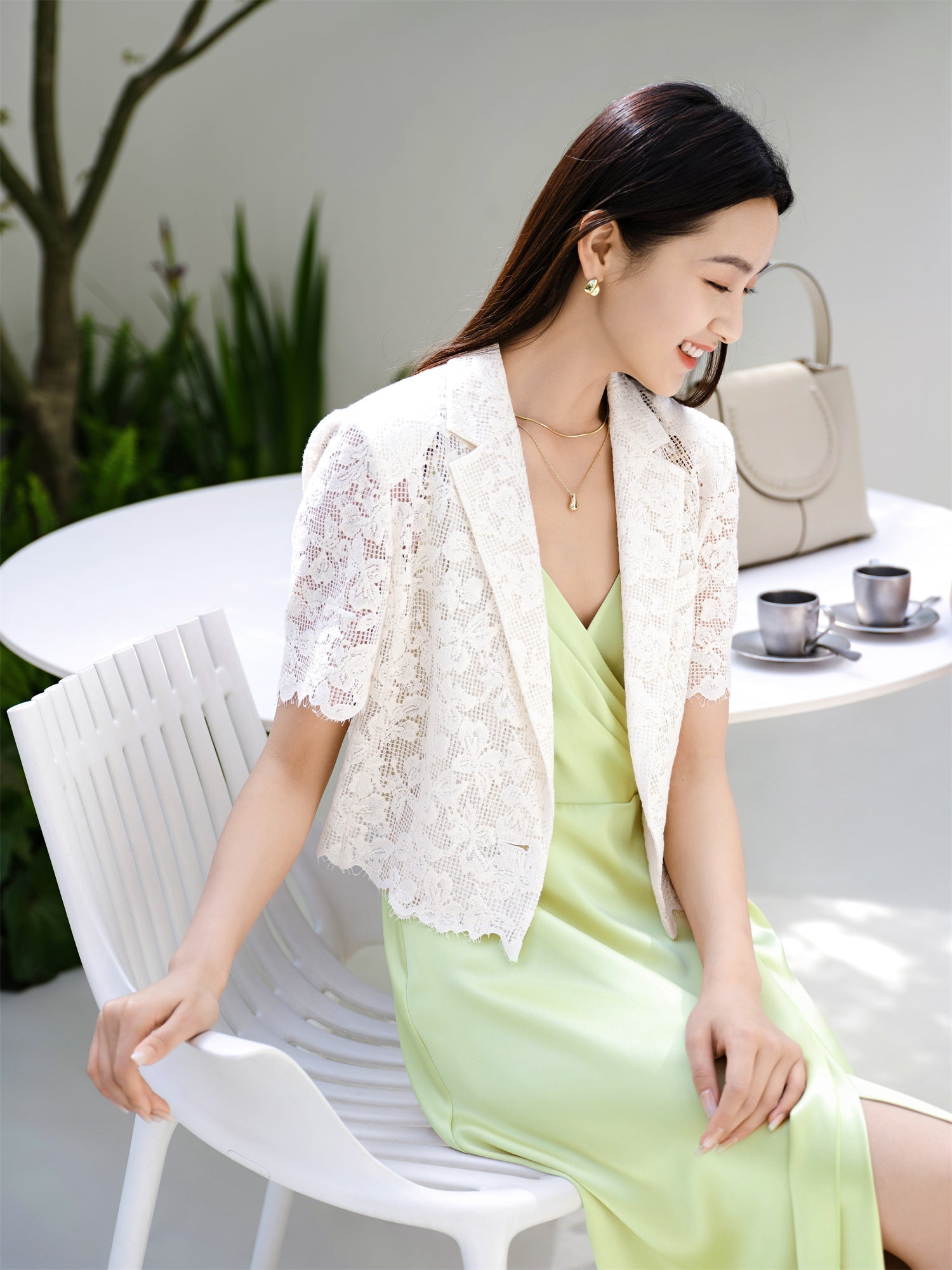 Short Sleeve Jacket | White