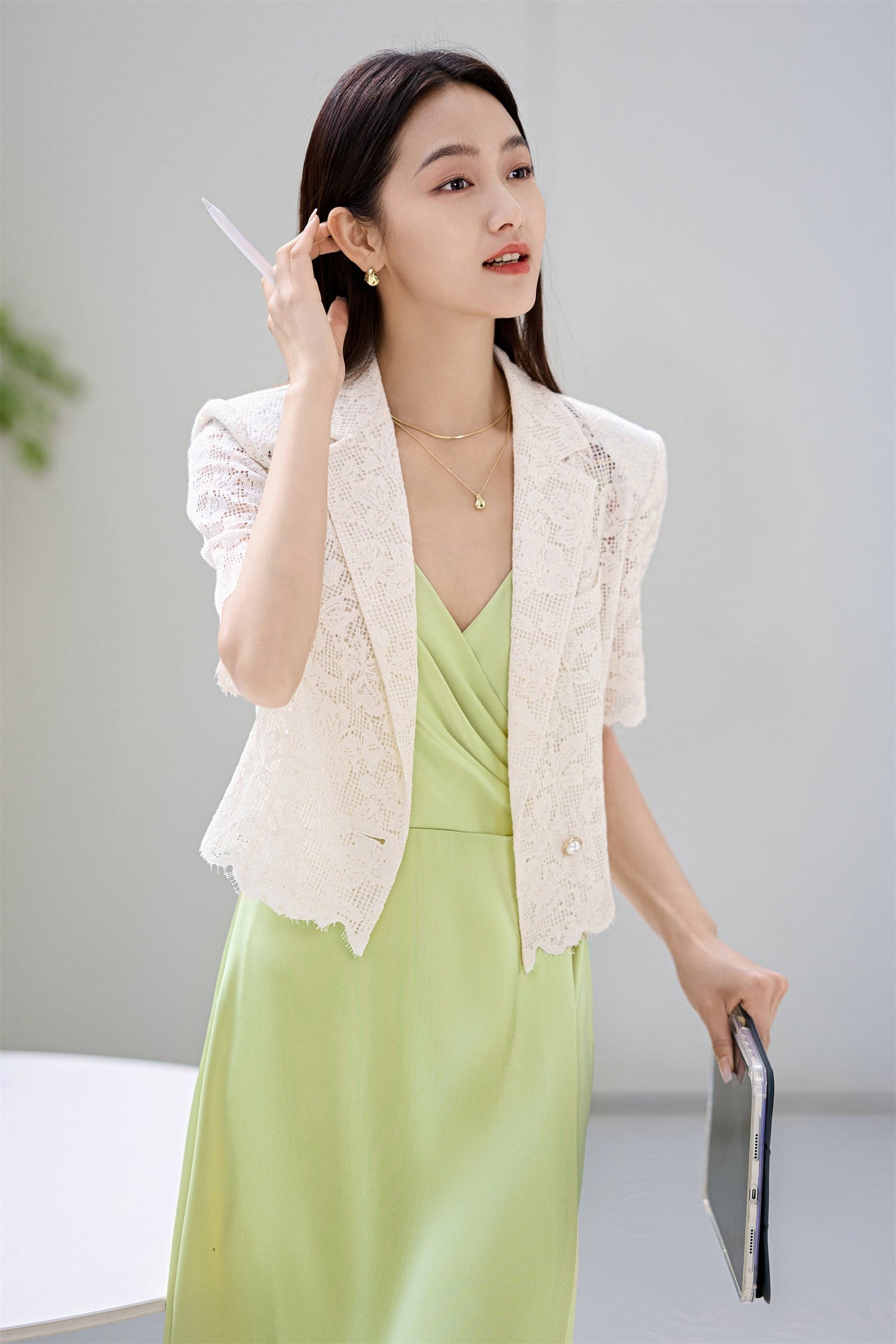 Short Sleeve Jacket | White