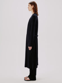 Another Tomorrow Elongated Robe in Black – Jersey Women's Top