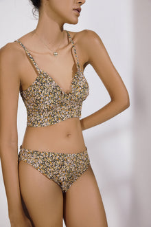 Cottage Blooms Silk Bralette | Multi Bloom