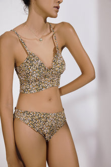 Cottage Blooms Silk Bralette | Multi Bloom