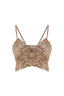 Cottage Blooms Silk Bralette | Multi Bloom