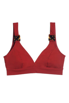 Mare Hidden Underwire Plunge Bikini Top | Paprika