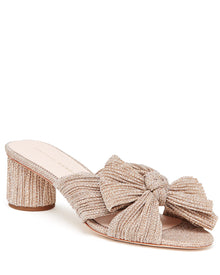 Emilia Pleated Knot Mule | Platinum Rose