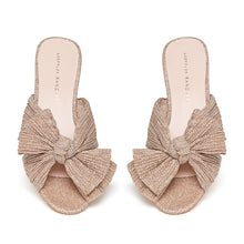 Emilia Pleated Knot Mule | Platinum Rose
