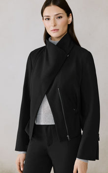 Emory Draped Jacket | Black