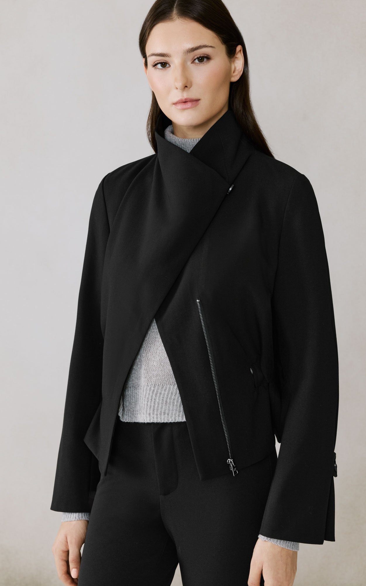 Emory Draped Jacket | Black