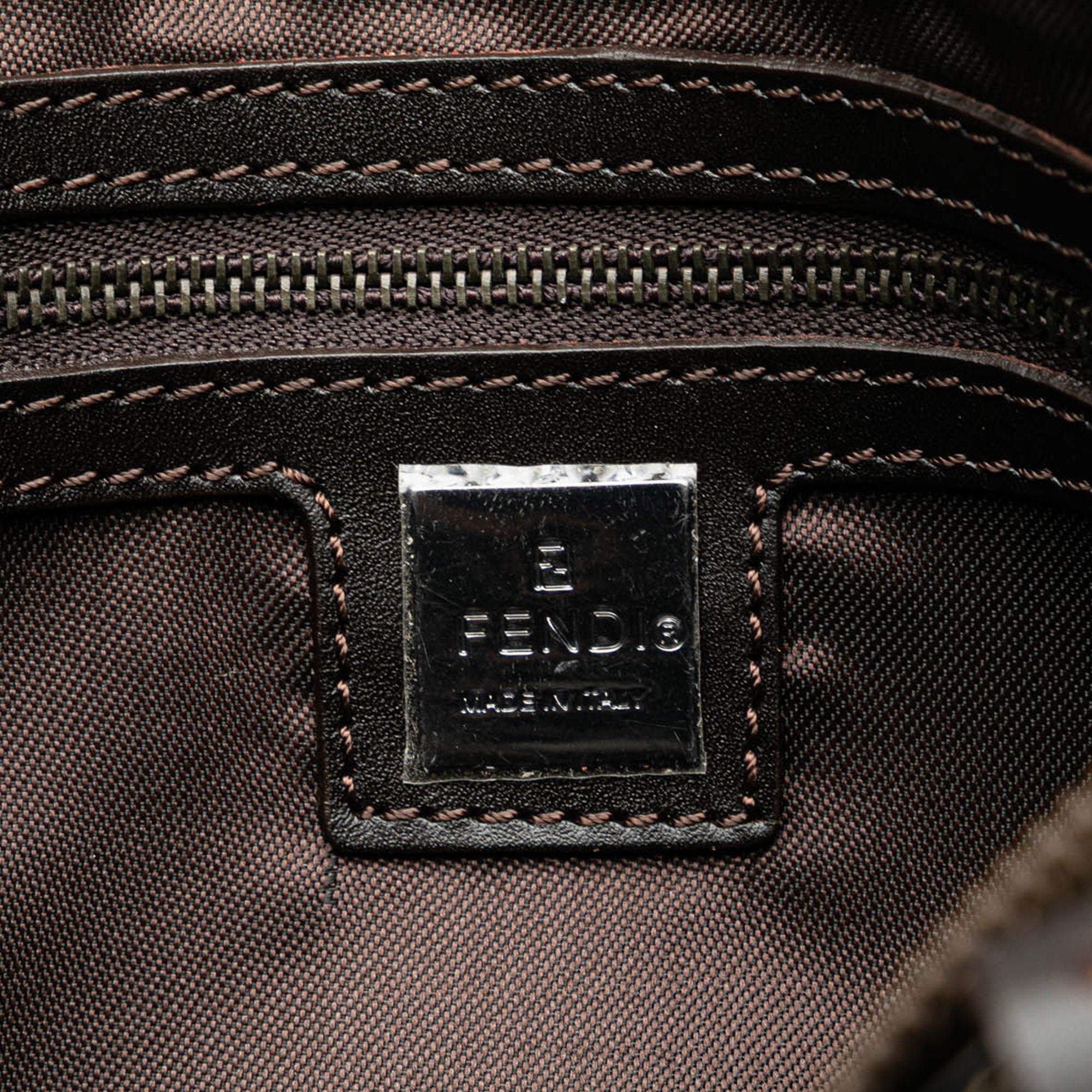 Fendi | Pre-Owned Zucchino Canvas Handbag | Brown/Beige