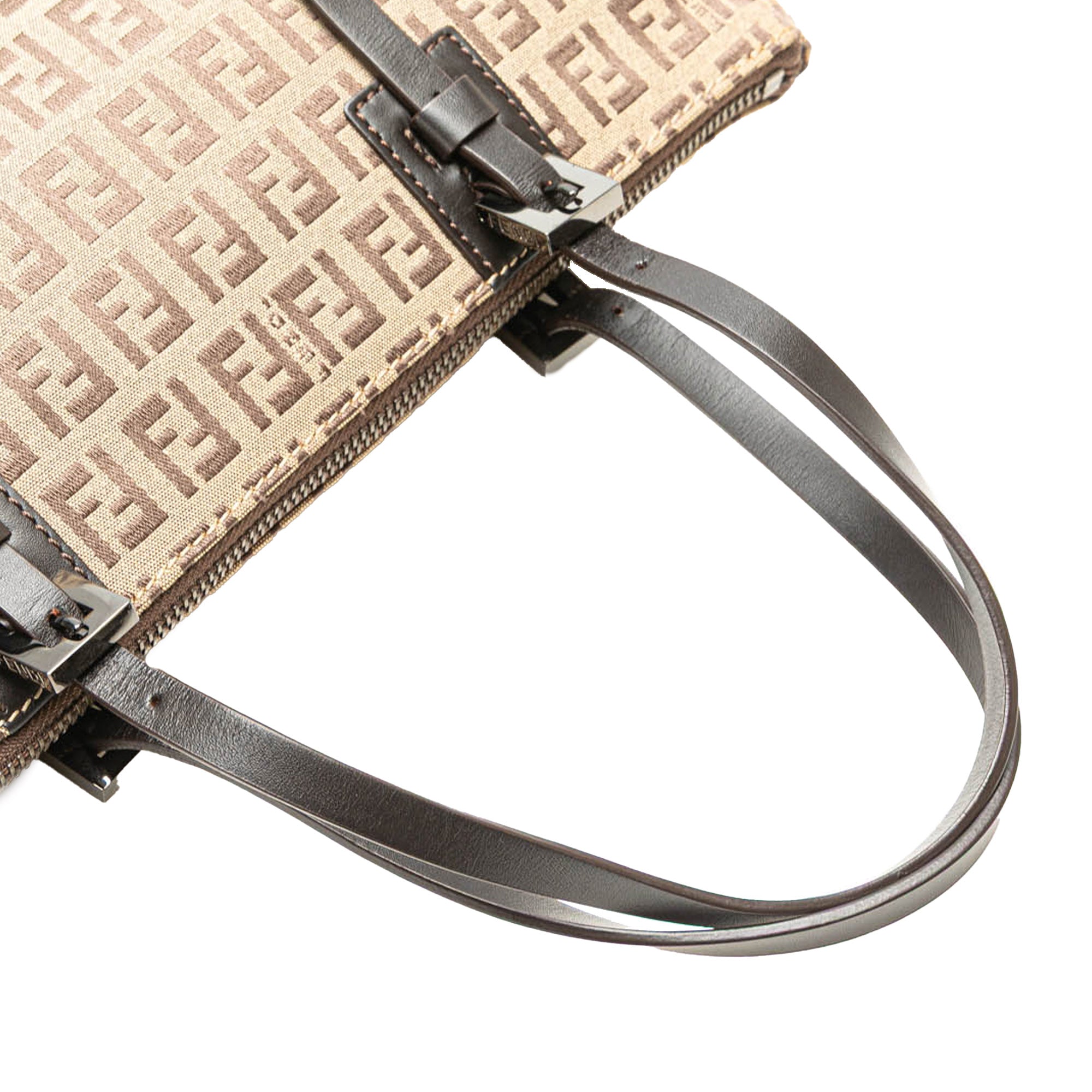 Fendi | Pre-Owned Zucchino Canvas Handbag | Brown/Beige