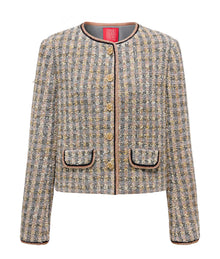 Tweed Knit Cardigan | Grey