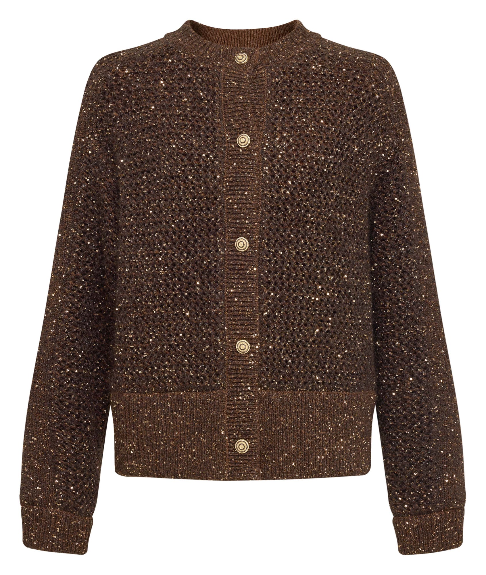 Wool Cardigan | Brown