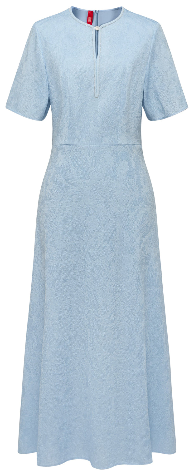 Mulberry Silk Jacquard Dress | Blue