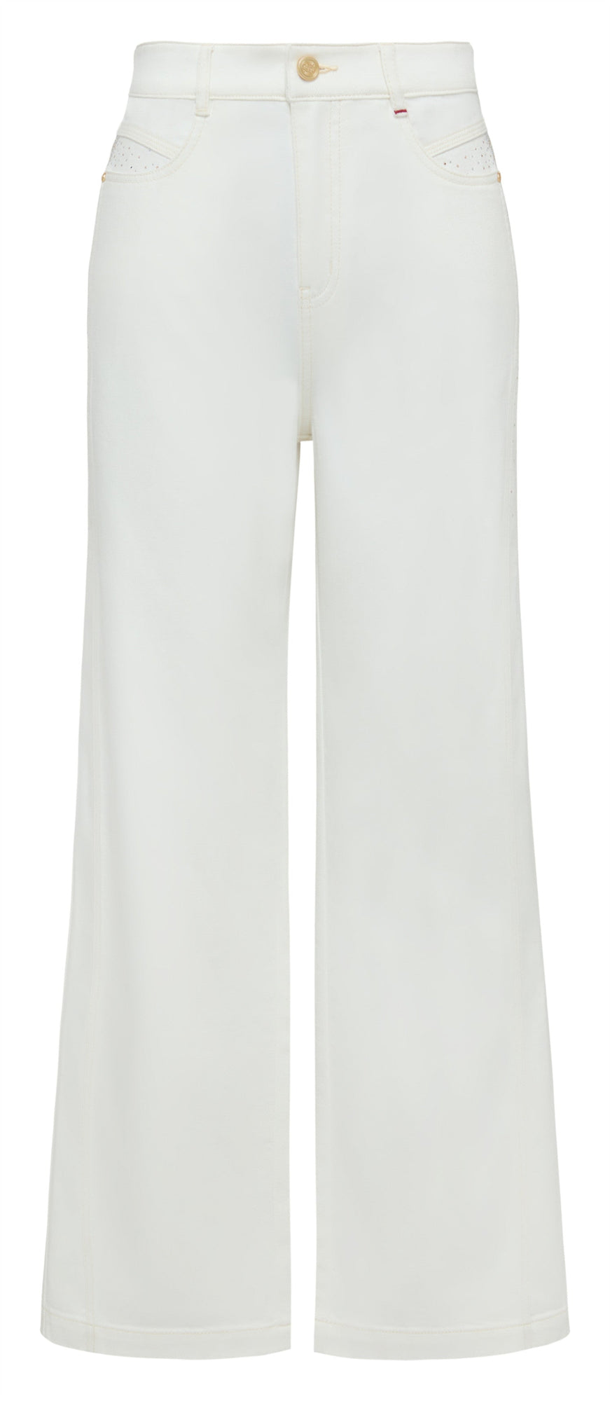 Embroidered Jeans | White