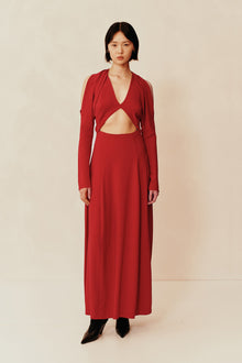 Envelope Flume Maxi Dress | Ember