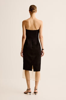 Issia Dress | Black/Nude