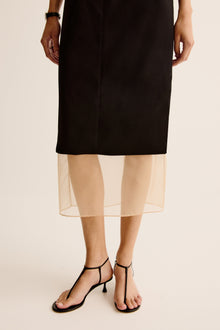 Issia Dress | Black/Nude